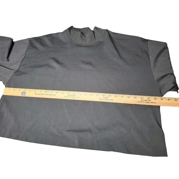 Athleta Size Large Black Venice Mock High Neck Long Sleeve Active Sweatshirt - Picture 5 of 8